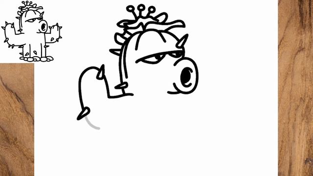 How to draw CACTUS | Plants vs Zombies 2 pvz step by step смотреть онлайн