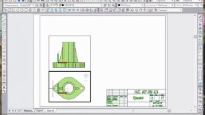 5_Создание главного вида и вида слева в Auto CAD