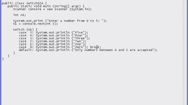 Java Lesson 20 - switch Statement Part 02 Example Programs 01 смотреть онлайн