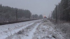 Станция Унеча: "украинская" ж/д развязка. Редкий поезд в сторону Стародуба