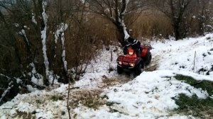 Honda TRX500 Foreman in the snow