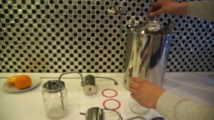 Разборный сухопарник, барботер в виде крышки под стеклянную банку