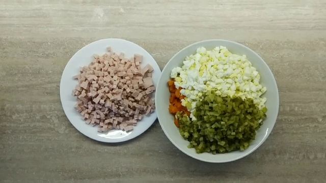 Салат Оливье, классический рецепт.