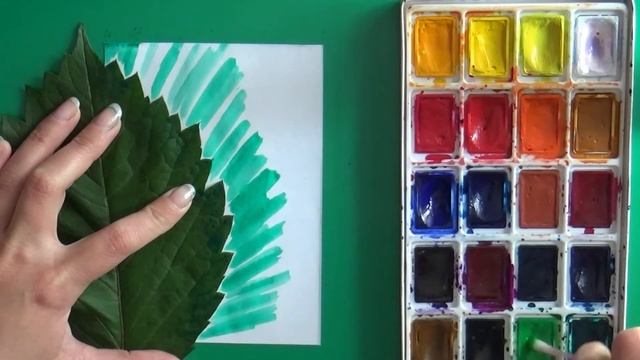 Рисунок-отпечаток листьев и ватные палочки "Лист". 31(2021) смотреть онлайн