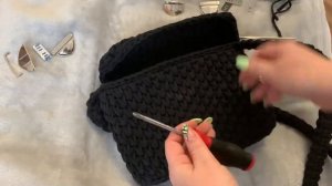 Клиент вернул вязаную сумку ? | Замена замка на сумке из трикотажной пряжи