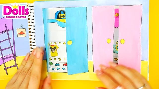 DOLLHOUSE FOR TWINS BABY QUIET BOOK BATHROOM PAPERCRAFTS FOR KIDS смотреть онлайн