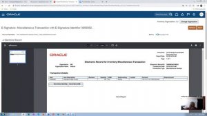 Fusion Issue in e signatures Misc Receipt