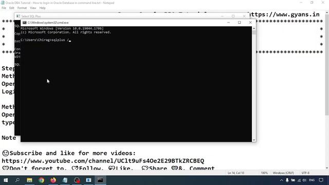 Oracle DBA Tutorial 2 - How to login in Oracle Database in command line