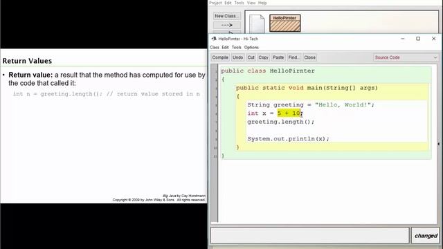 Big java 2.5: Method Parameters and Return Values смотреть онлайн