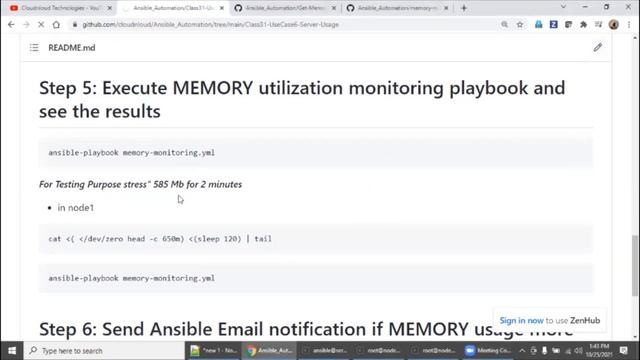 Ansible-Automation-Zero-to-Hero-Monitor Memory-Class 31|#DevOps |#InfraAutomation|#Orchestration
