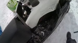 Проверка уровня масла в коробке реверса, щуп. В снегоходе буран.