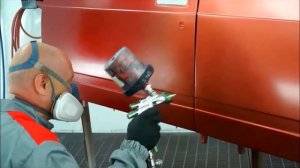 MAZDA 46V SOUL RED CRYSTAL METALLIC spray demonstration (Russian ver.)