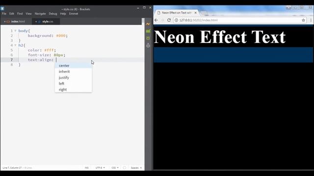 CSS3 Neon Text Effect | CSS for Beginners