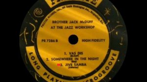 The Brother Jack McDuff Quartet  - Jive Samba - PRESTIGE LP 7286