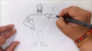 How to Draw Johnny Bravo Cartoon - Easy Drawing of Johnny Bravo