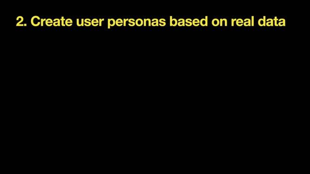 User persona: how to create and use
