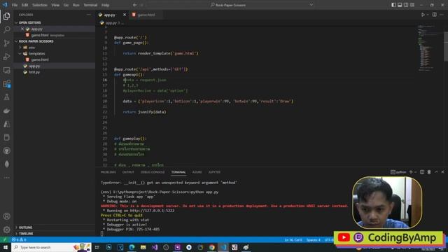(LIVE) Python WebApp เกมเป่ายิงฉุบ Part 2 смотреть онлайн
