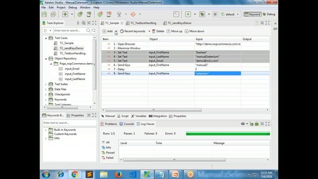 Katalon Studio - setText vs sendKeys смотреть онлайн