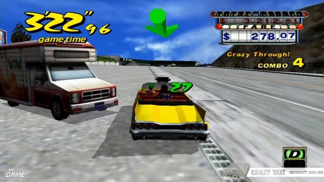 Crazy Taxi - Xbox Live Arcade (2006), First 15 minutes of gameplay on the Xbox 360 смотреть онлайн