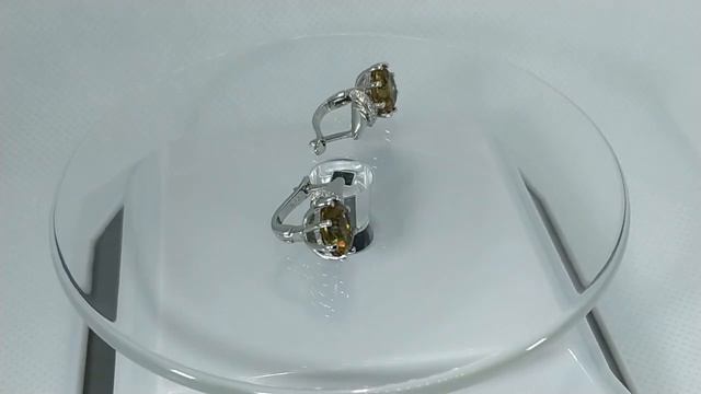 Серьги с султанитом (ГТ) 8 мм Серебро 925 смотреть онлайн