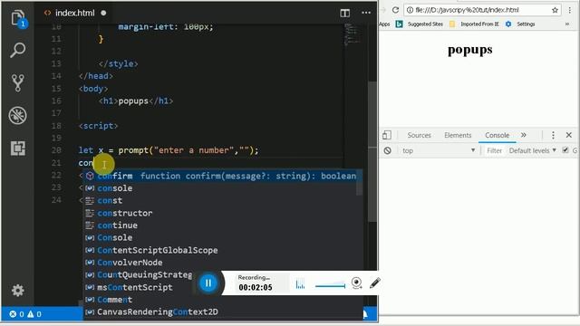 POPUP BOXES ( ALERT,CONFIRM,PROMPT ) IN JAVASCRIPT | JAVASCRIPT TUTORIALS IN HINDI