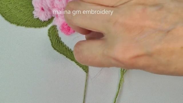 Pink Hydrangea Flower | Flower Still Life | Loop Stitch