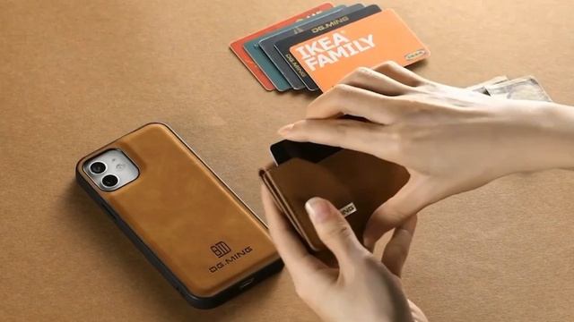 Магнитный съёмный кожаный чехол для IPhone смотреть онлайн