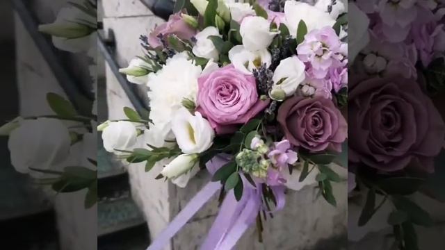 Свадебный букет Из Лавандовых роз смотреть онлайн