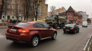 Перегон военной техники в г. Советск