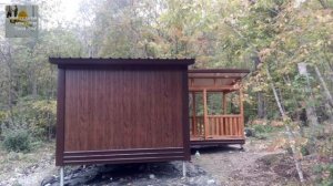 Домик из сэндвич панелей с террасой