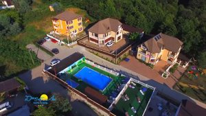 Аэрофотосъемка парк отеля ДжазЛоо и микрорайона  Лоо Сочи