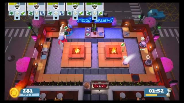 Overcooked 2 [Nintendo Switch] - World 1 Level 4 - 3 stars!!! смотреть онлайн