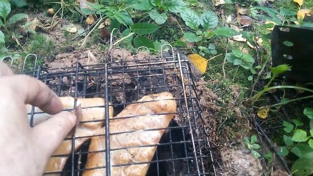 Самодельная коптильня своими руками в лесу.Индейка как закоптить.Лесные орехи.Коптильня без опилок