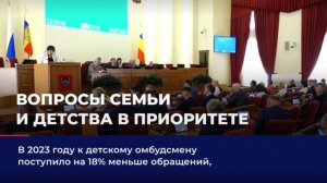 Количество обращений к Уполномоченному по правам ребенка в Ростовской области снизилось на 18%