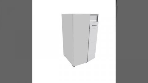 Комод в прихожую КПУП "Калинковичский мебельный комбинат" белый жемчуг/белый глянец 00000041263