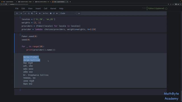 Synthetic Data using the Faker Library