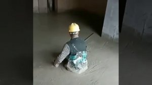 наливной пол толстым слоем.