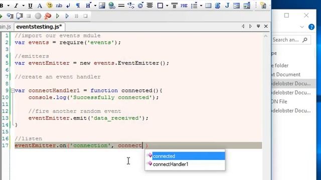 Node js tutorial for beginners - 7 - event loops, observers and emitters