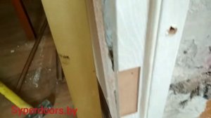 Установка межкомнатной двери в кривой проем
