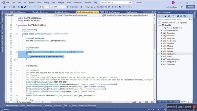 23 - SMS API (.Net Core) Web API Project by Tumi Tladi