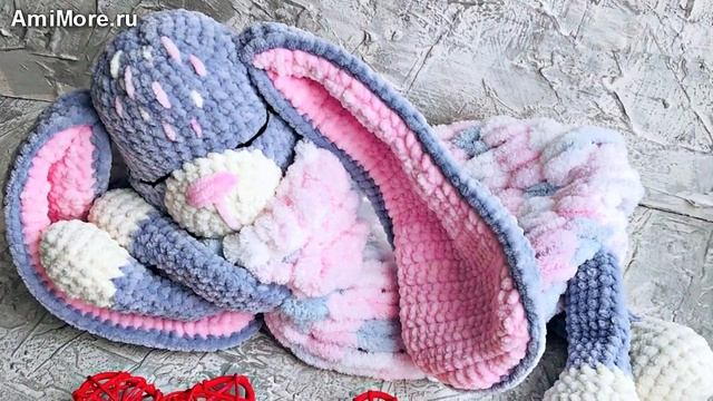 Амигуруми: схема Зайка пижамница Стеша. Игрушки вязаные крючком - Free crochet patterns.