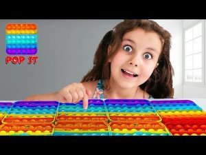 10 Способов Играть с ПОП ИТ ! ПопЫт Челлендж   Гигантский Антистресс   Милана Лайки