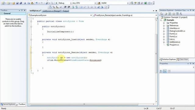 how to use notifyicon using c#.net