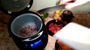 Домашние видео рецепты -  яичница с томатами и перцем  в мультиварке