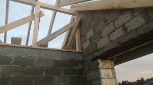 Строительство крыши, строю дом из теплоблока