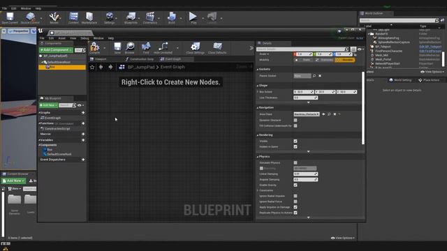 Quake 3 Arena - How to Create Jump Pads and Teleport using Unreal Engine 4 Blueprints Tutoriual