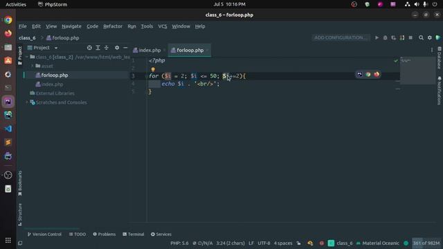 Web Development Batch 100000 | Live Class - 6 | PHP  For loop