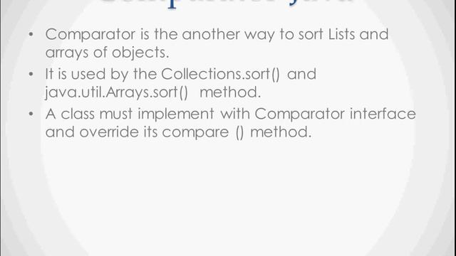 Comparable vs. Comparator in Java смотреть онлайн