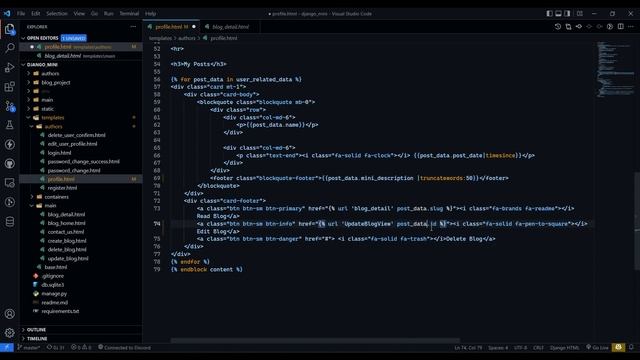 Fixing user profile page | Django | Python