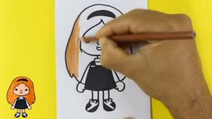 ?How to Draw TOCA LIFE WORLD characters ( TOCA BOCA GIRL)? Como Dibujar TOCA LIFE WORLD ⭐